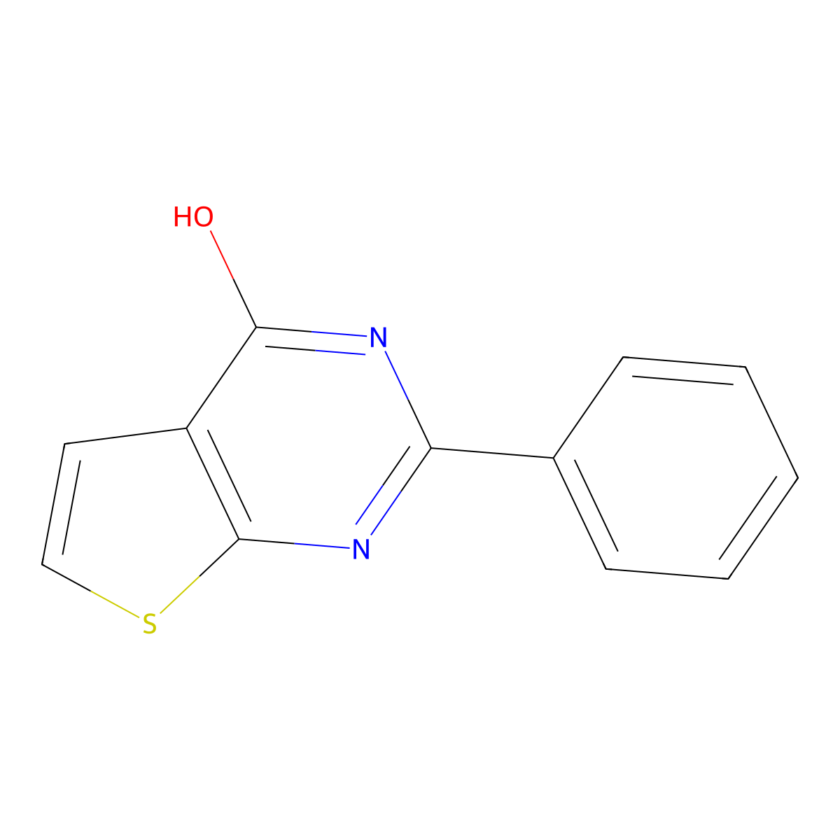 2-Phenylthieno[2,3-d]pyrimidin-4-ol molecular structure, CAS 56843-76-6