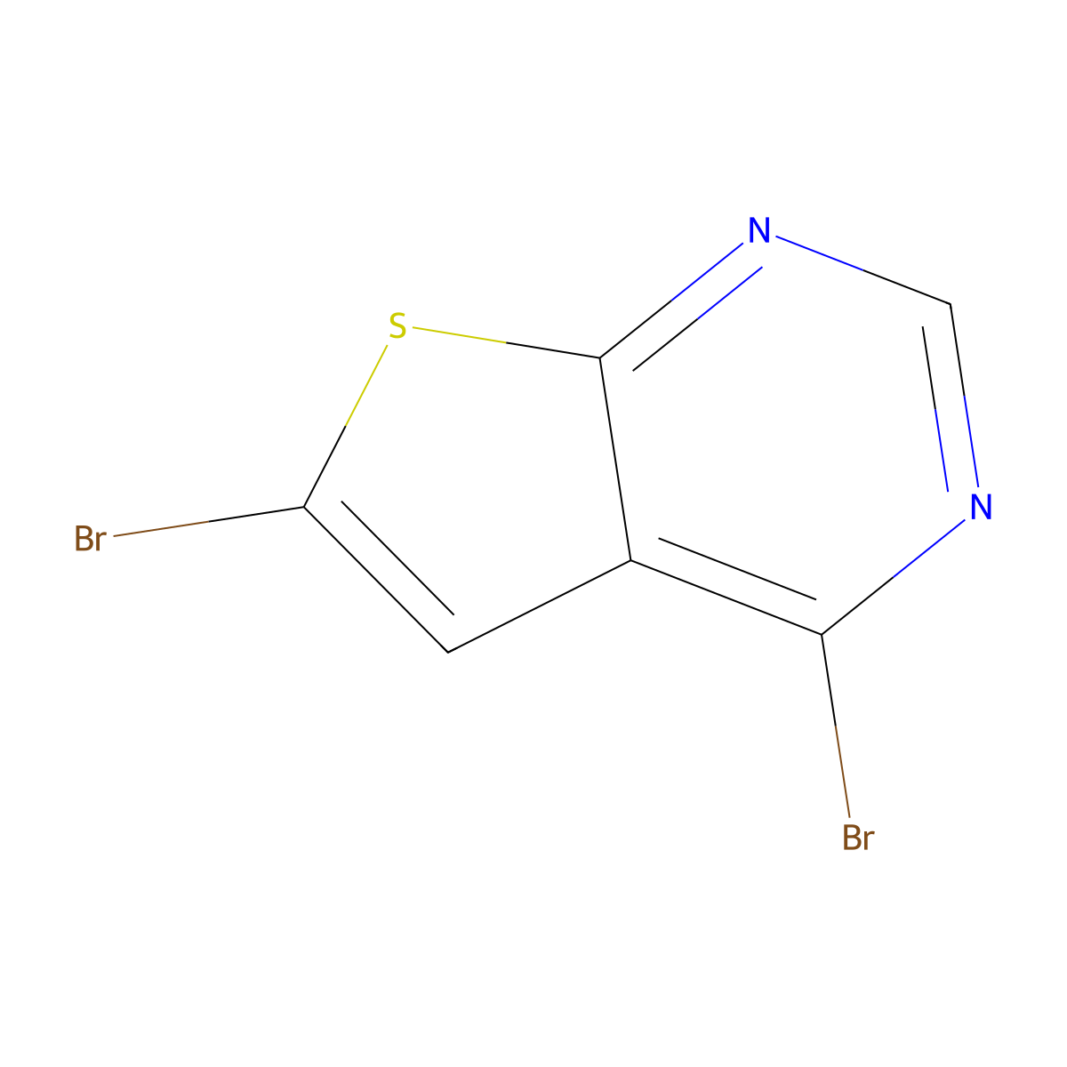 4,6-Dibromothieno[2,3-d]pyrimidine molecular structure, CAS 56844-15-6