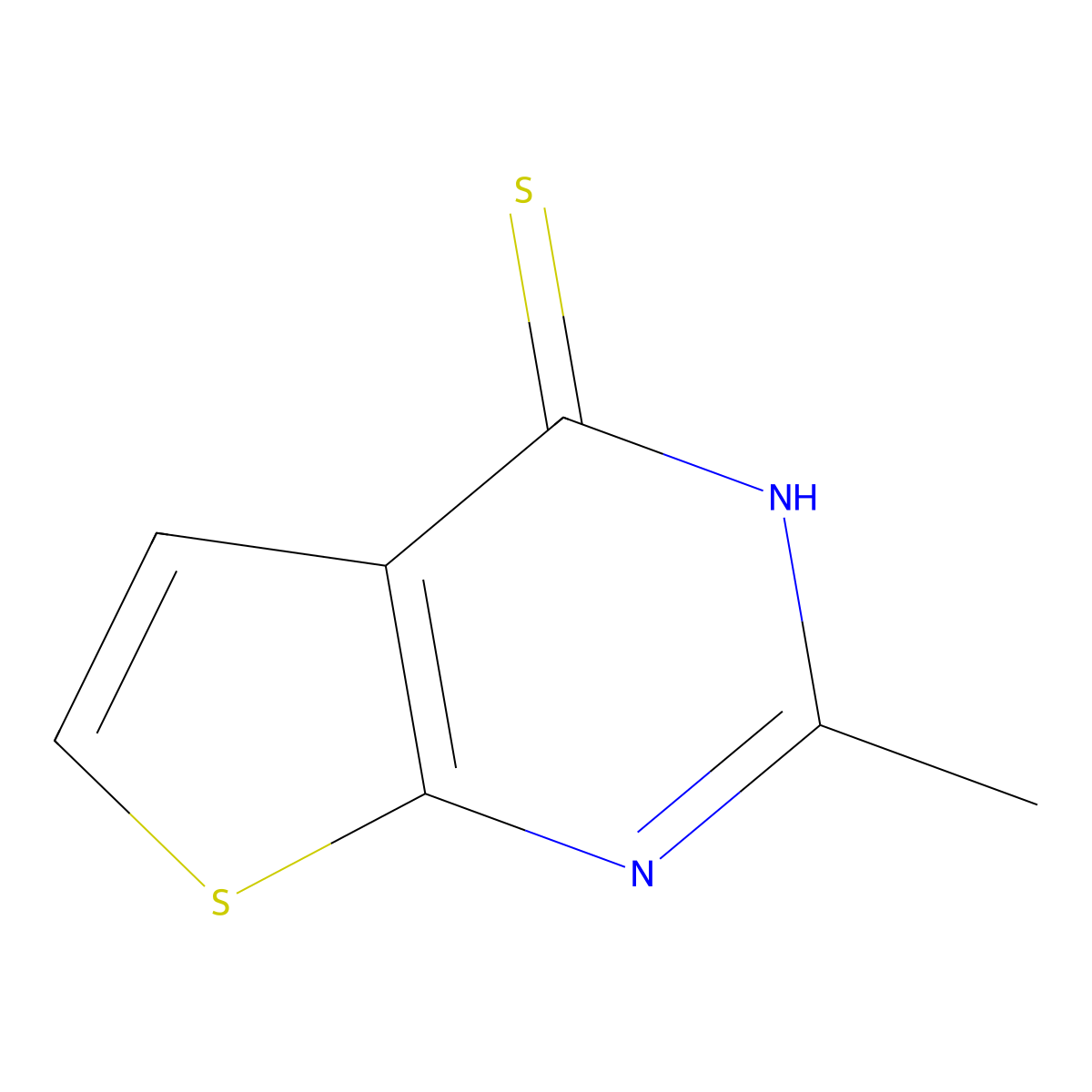 2-methylthieno[2,3-d]pyrimidine-4(3H)-thione molecular structure, CAS 56844-34-9