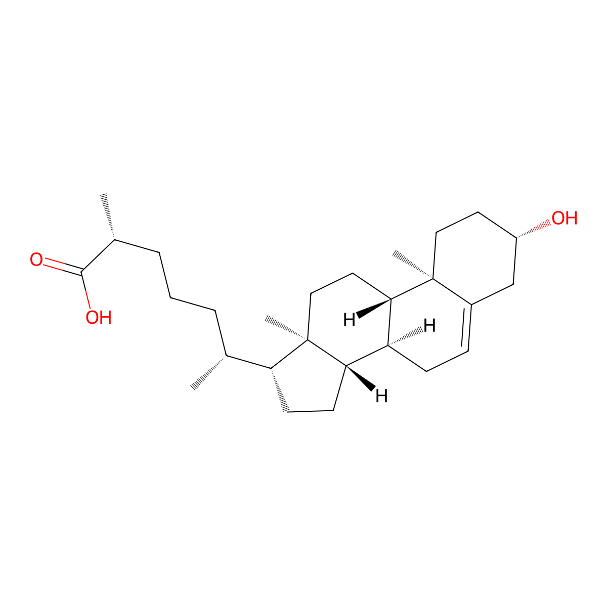 Cholestenoic acid molecular structure, CAS 56845-87-5