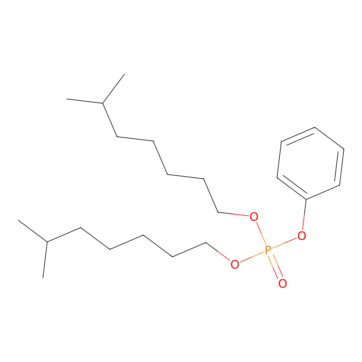 Diisooctyl phenyl phosphate molecular structure, CAS 56846-22-1