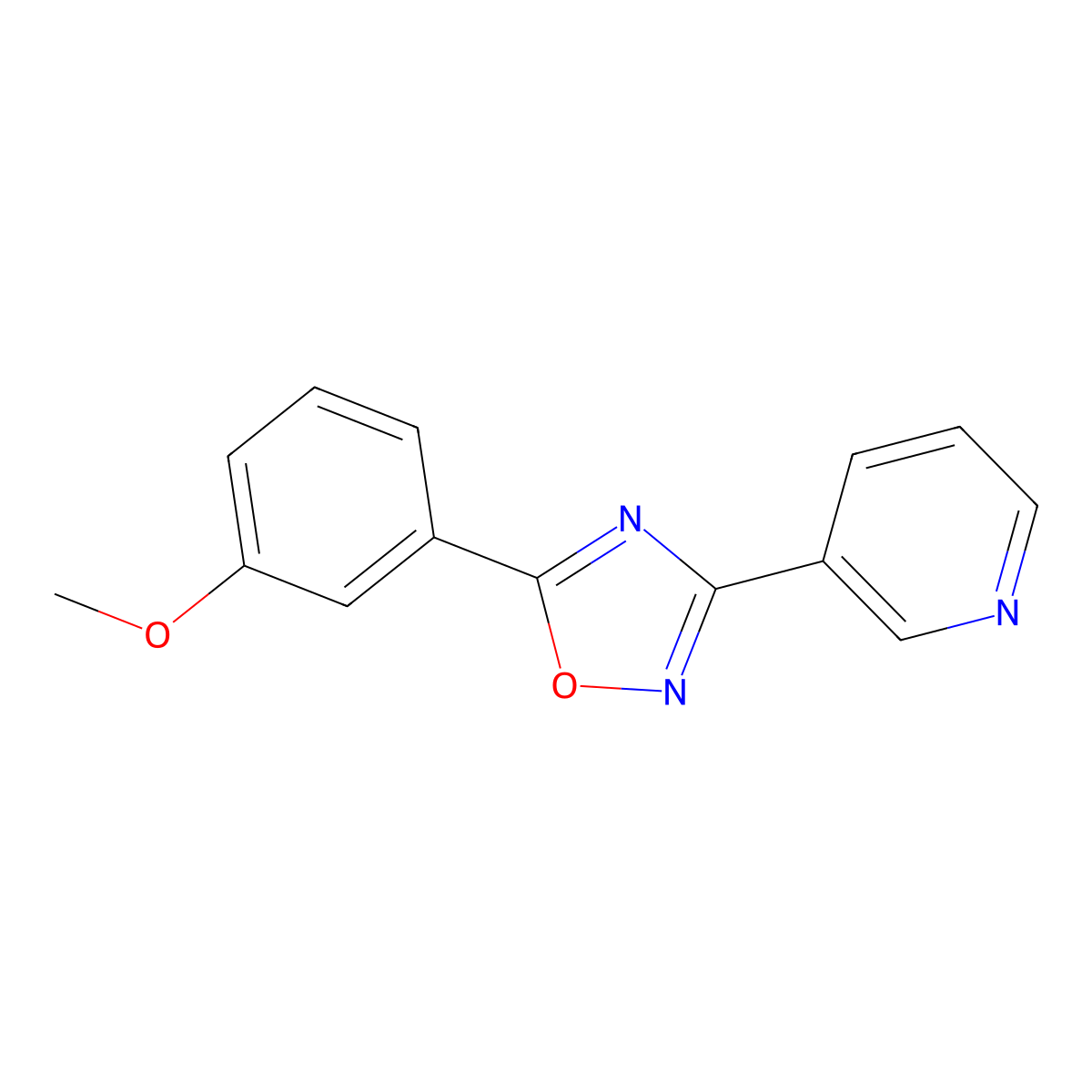 3-[5-(3-Methoxyphenyl)-1,2,4-oxadiazol-3-yl]pyridine molecular structure, CAS 5685-35-8