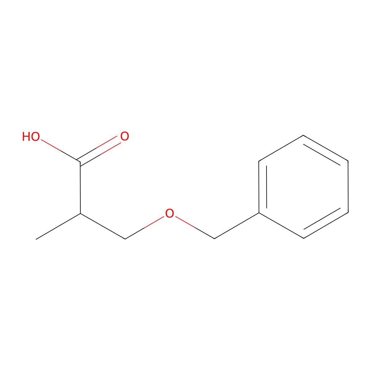 3-(Benzyloxy)-2-methylpropanoic acid molecular structure, CAS 56850-57-8