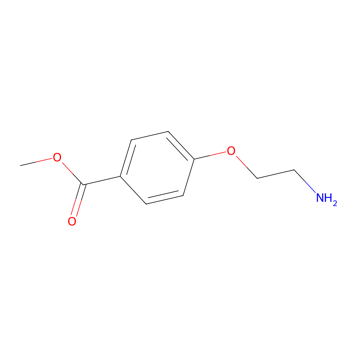 Methyl 4-(2-aminoethoxy)benzoate molecular structure, CAS 56850-93-2