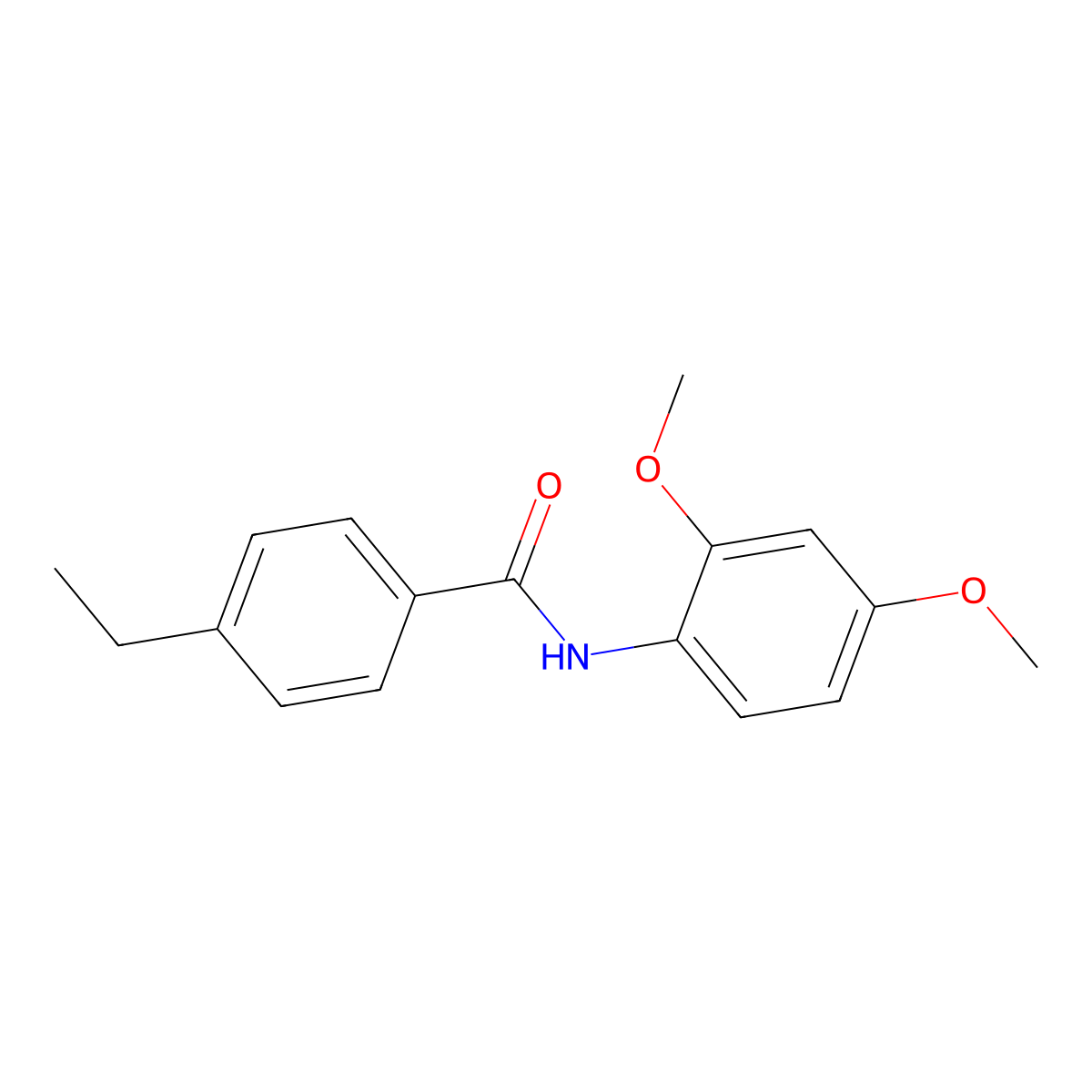 N-(2,4-dimethoxyphenyl)-4-ethylbenzamide molecular structure, CAS 568535-66-0