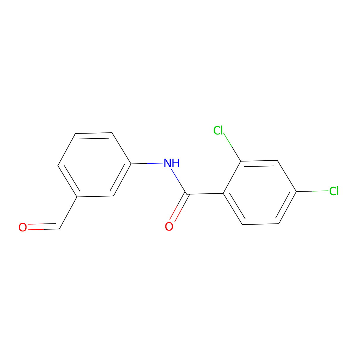 2,4-dichloro-N-(3-formylphenyl)benzamide molecular structure, CAS 568543-69-1