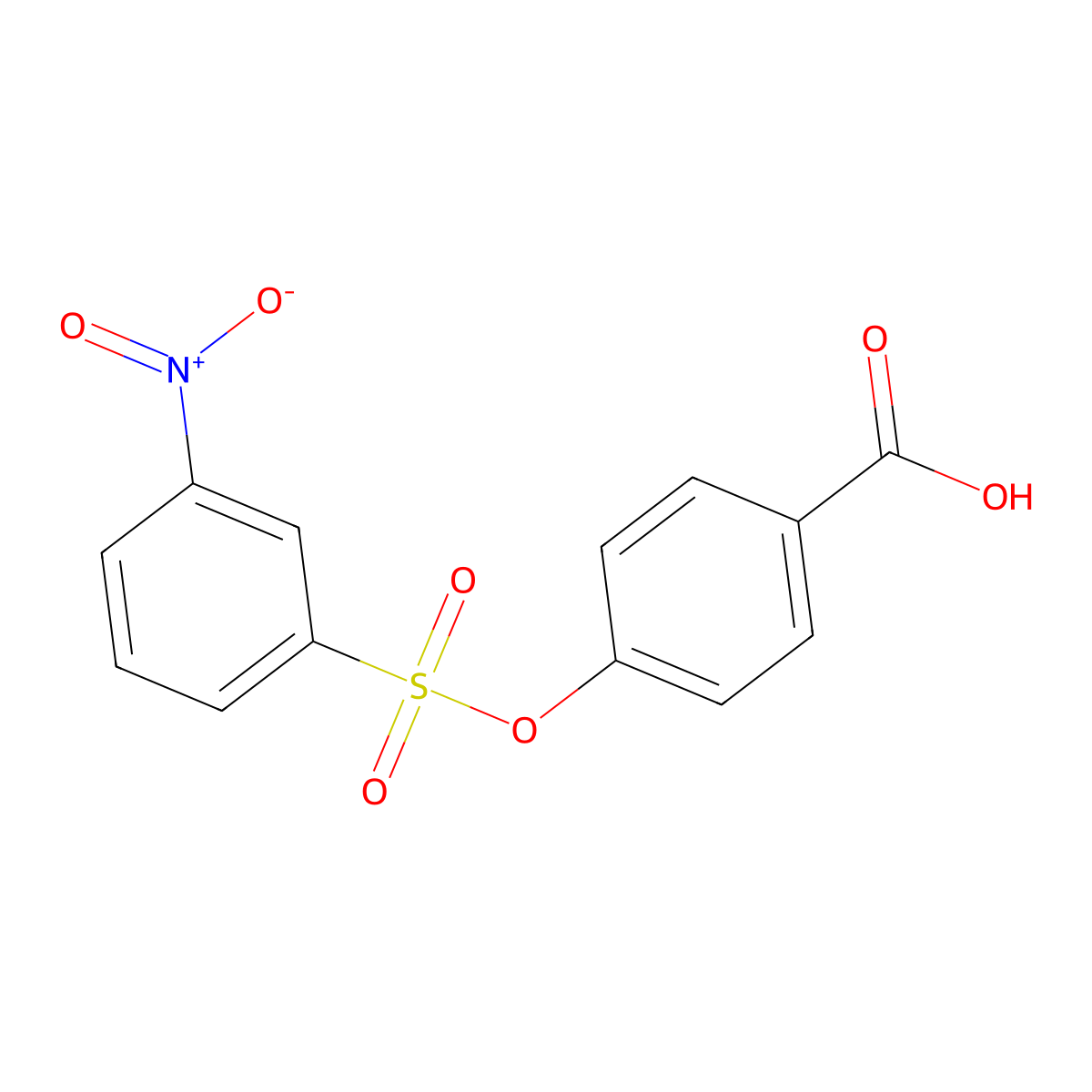 4-[(3-Nitrobenzenesulfonyl)oxy]benzoic acid molecular structure, CAS 568543-73-7