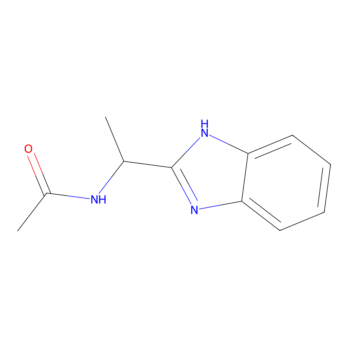 N-[1-(1H-1,3-benzodiazol-2-yl)ethyl]acetamide molecular structure, CAS 568543-99-7