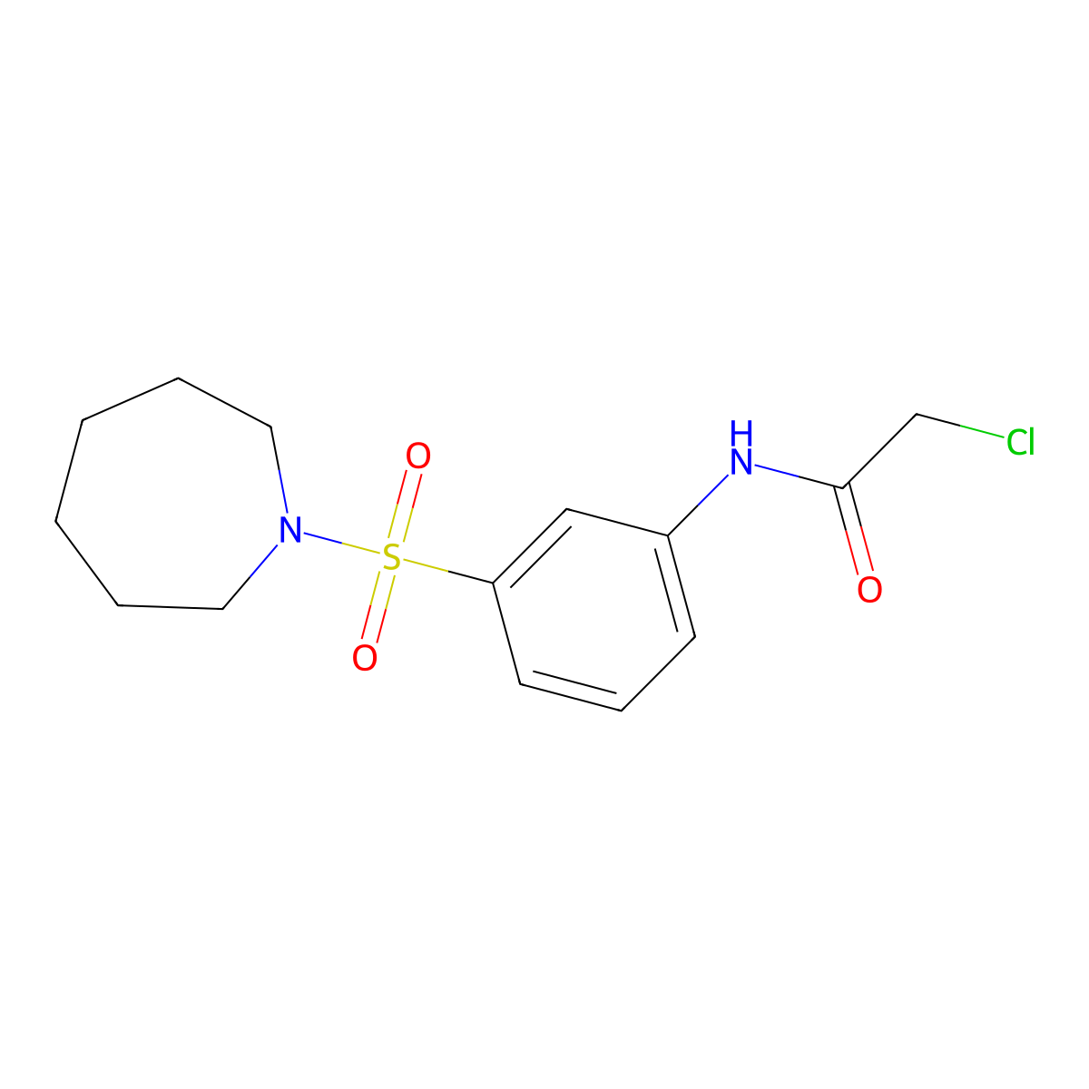 N-[3-(azepane-1-sulfonyl)phenyl]-2-chloroacetamide molecular structure, CAS 568544-02-5