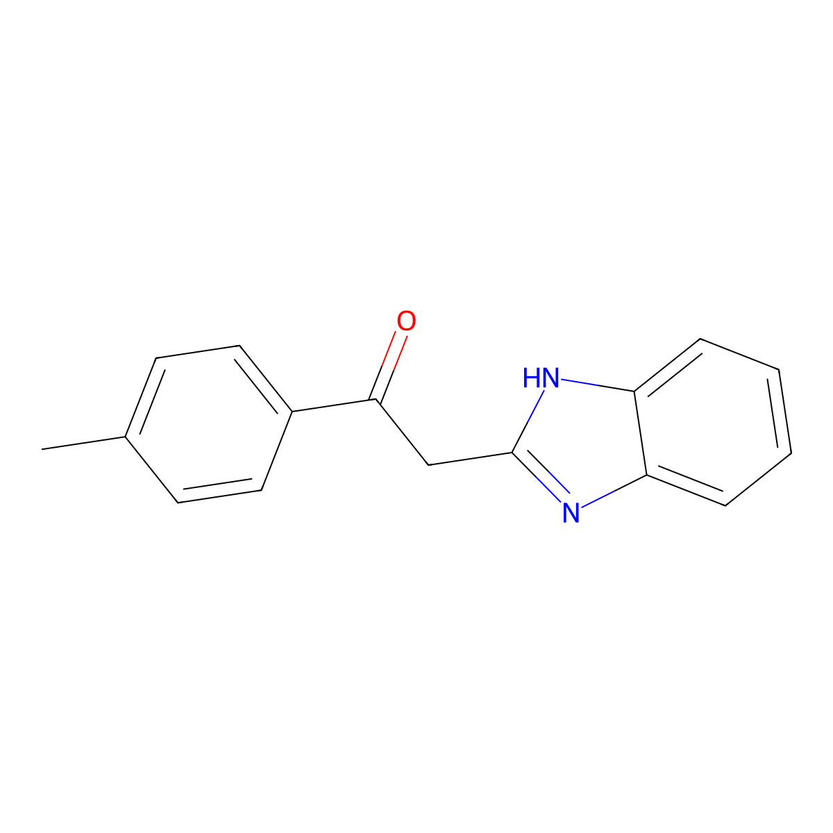 2-(1H-Benzimidazol-2-yl)-1-(4-methylphenyl)ethanone molecular structure, CAS 568544-06-9