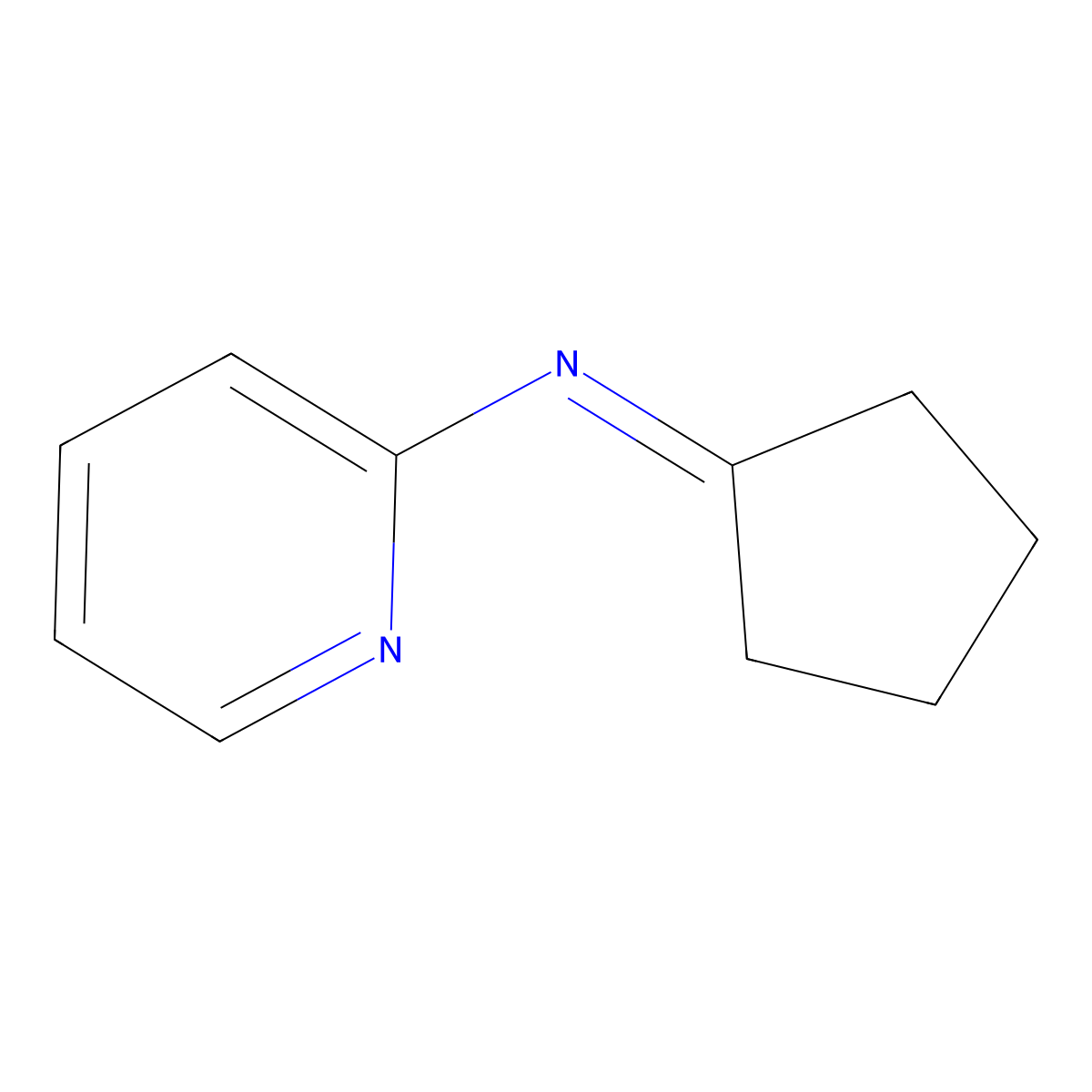 N-cyclopentylidenepyridin-2-amine molecular structure, CAS 568544-07-0