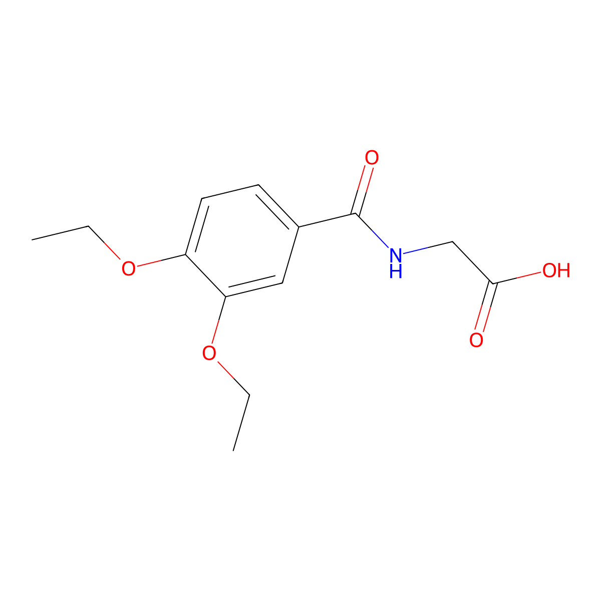 2-[(3,4-Diethoxyphenyl)formamido]acetic acid molecular structure, CAS 568544-09-2