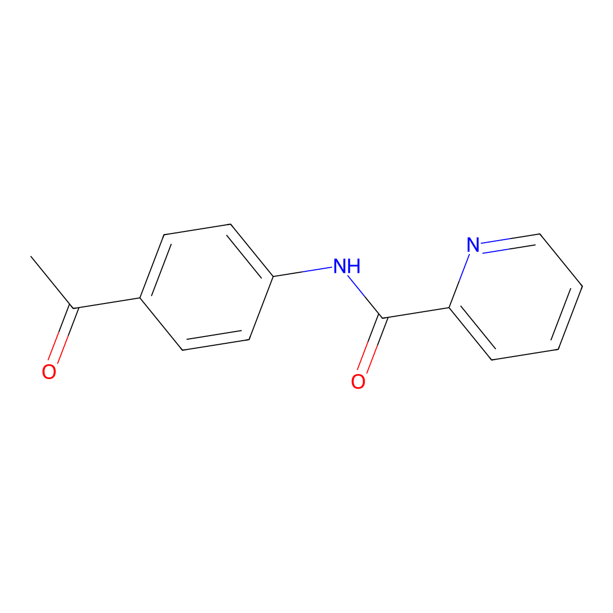 N-(4-acetylphenyl)pyridine-2-carboxamide molecular structure, CAS 568544-46-7
