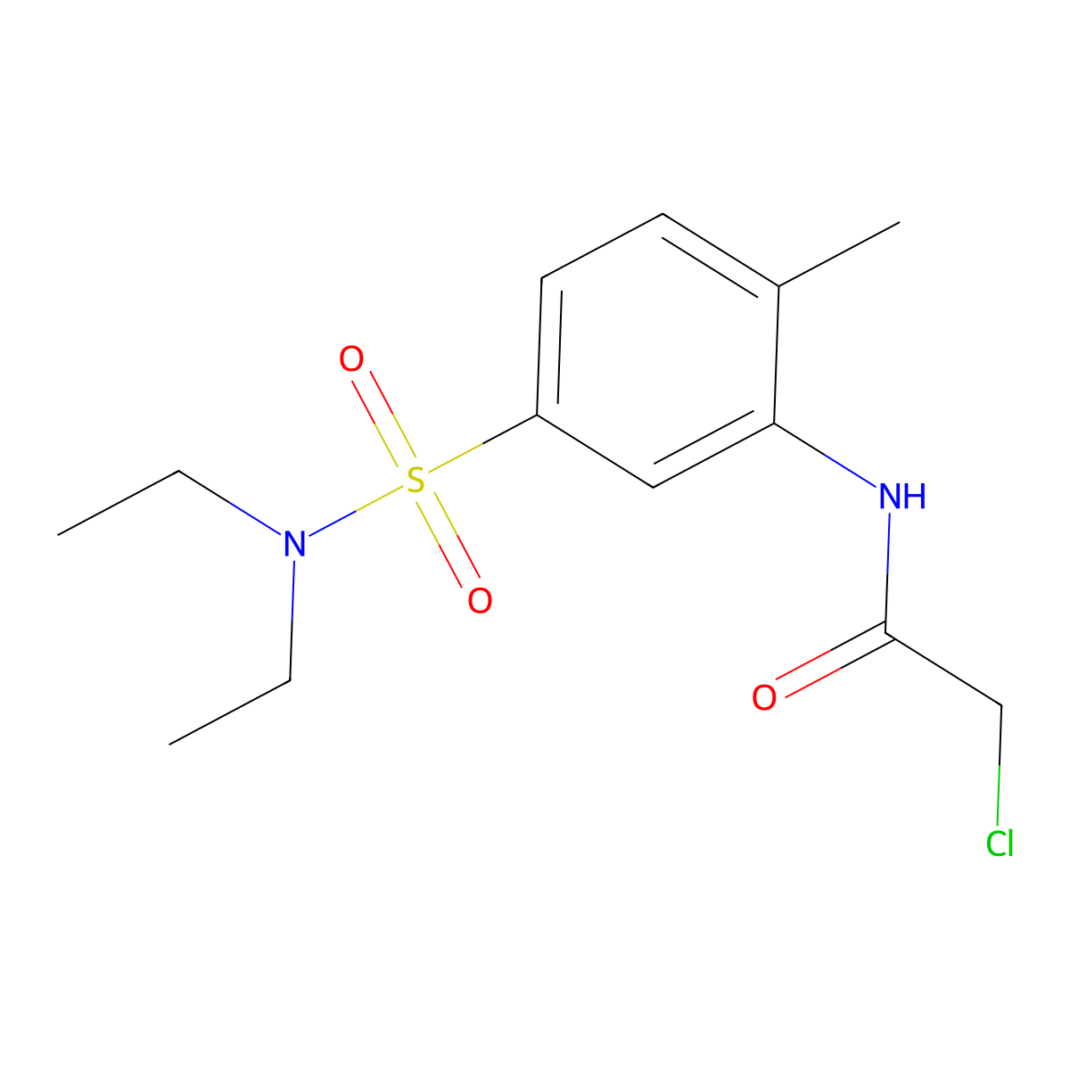 2-chloro-N-[5-(diethylsulfamoyl)-2-methylphenyl]acetamide molecular structure, CAS 568551-20-2