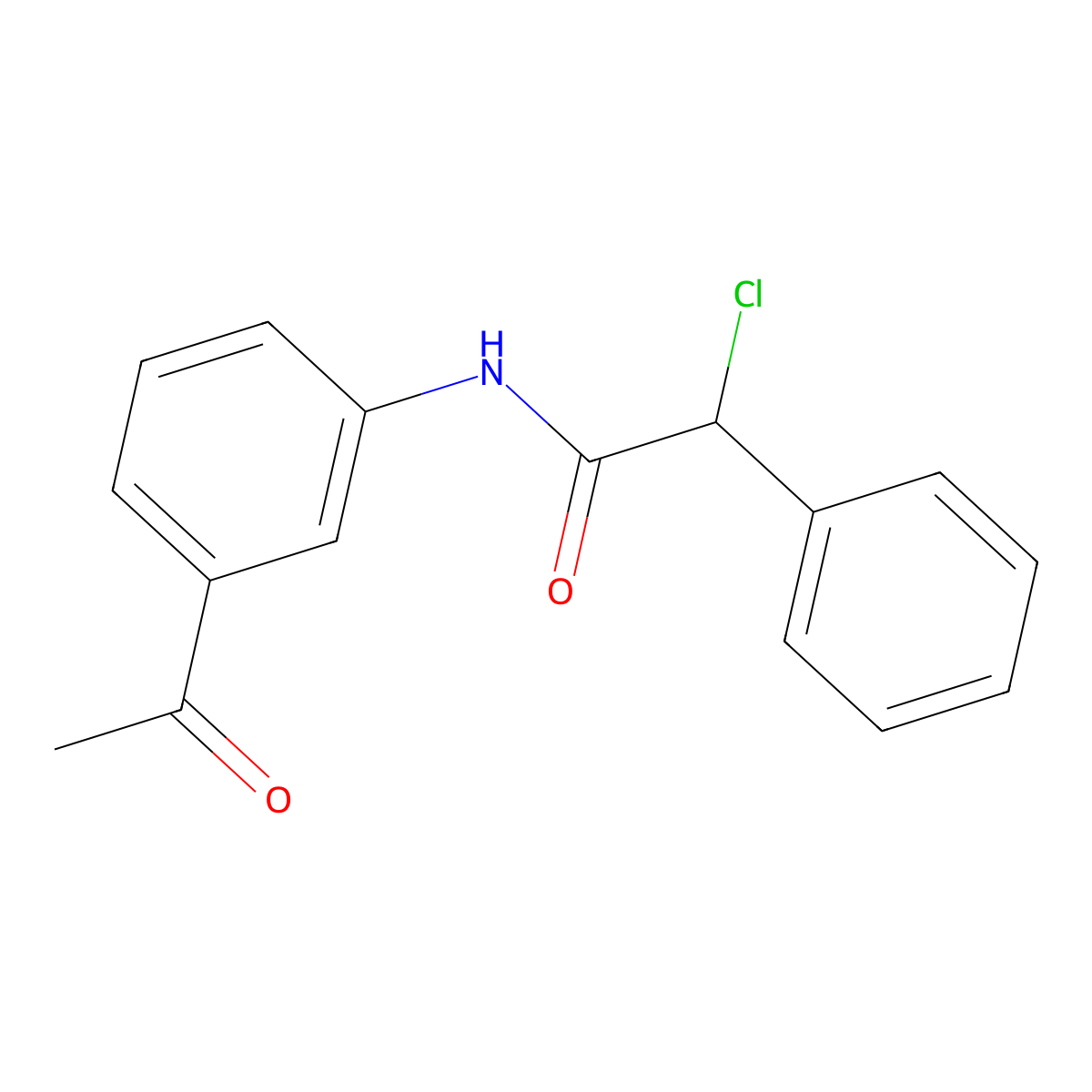 N-(3-acetylphenyl)-2-chloro-2-phenylacetamide molecular structure, CAS 568551-26-8