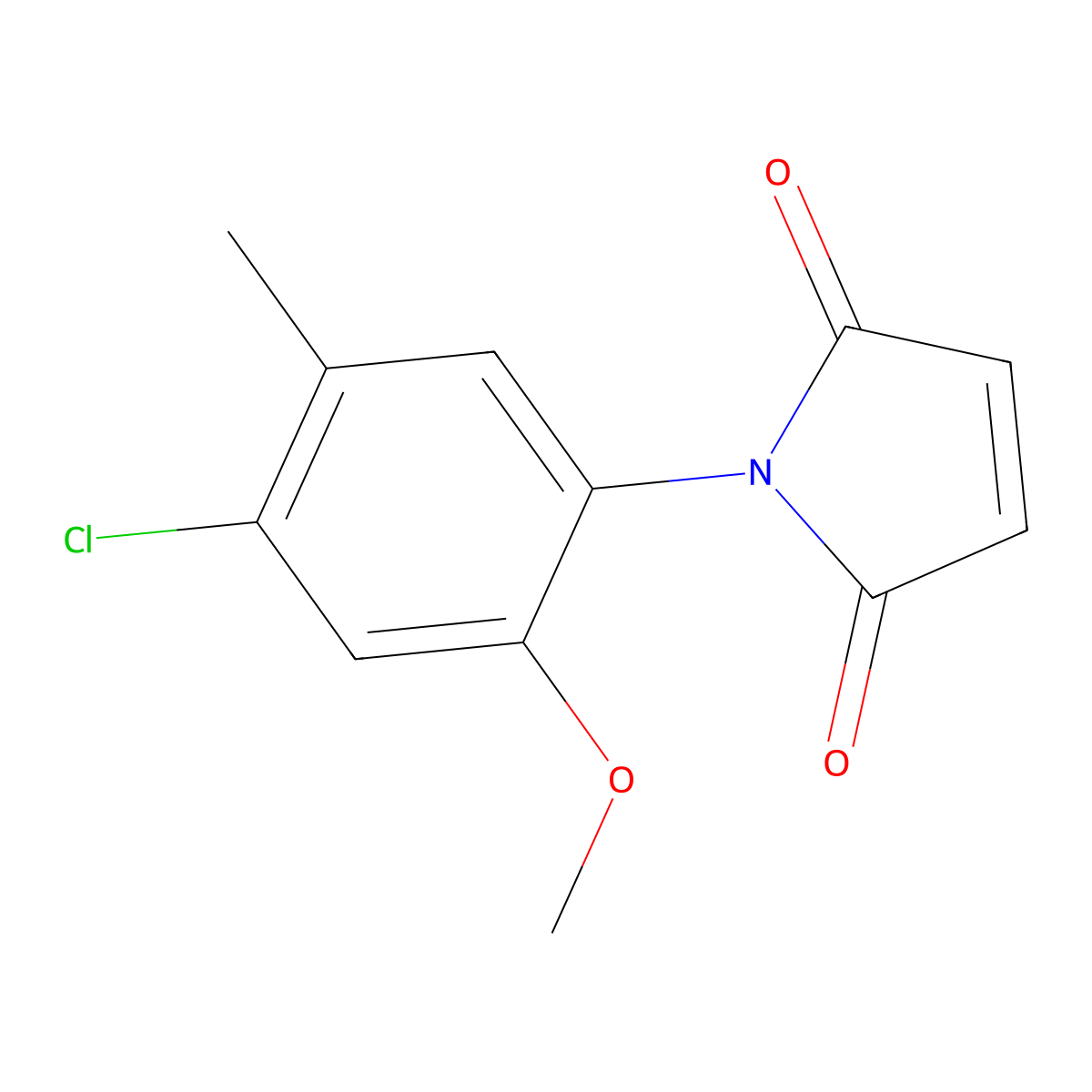 1-(4-chloro-2-methoxy-5-methylphenyl)-2,5-dihydro-1H-pyrrole-2,5-dione molecular structure, CAS 568551-28-0