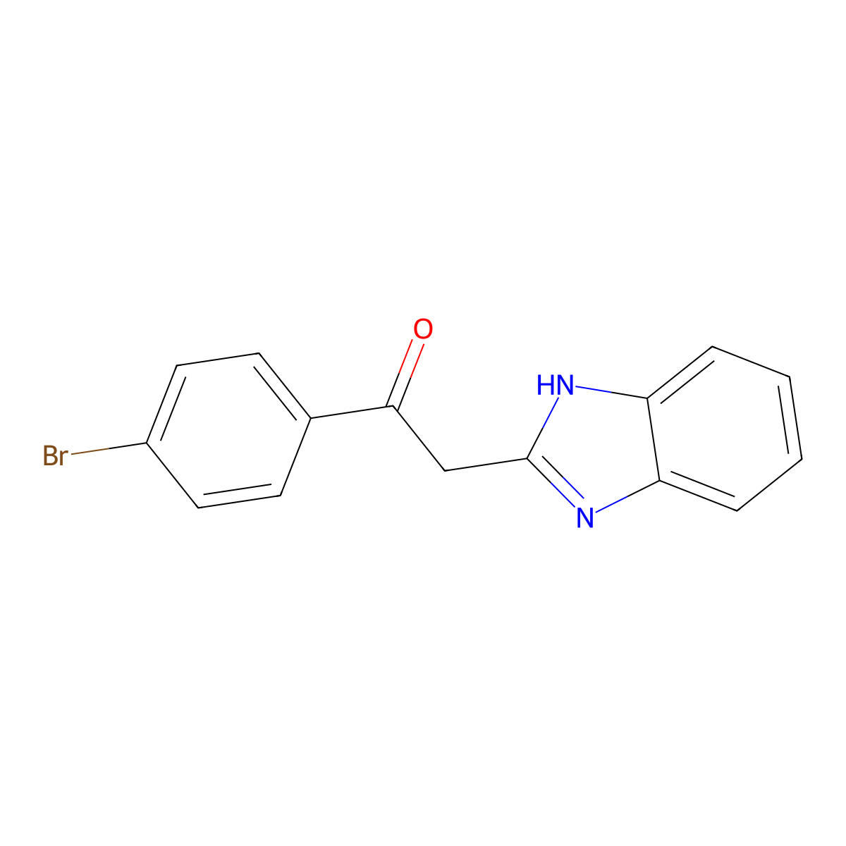2-(1H-Benzimidazol-2-yl)-1-(4-bromophenyl)ethanone molecular structure, CAS 568551-30-4