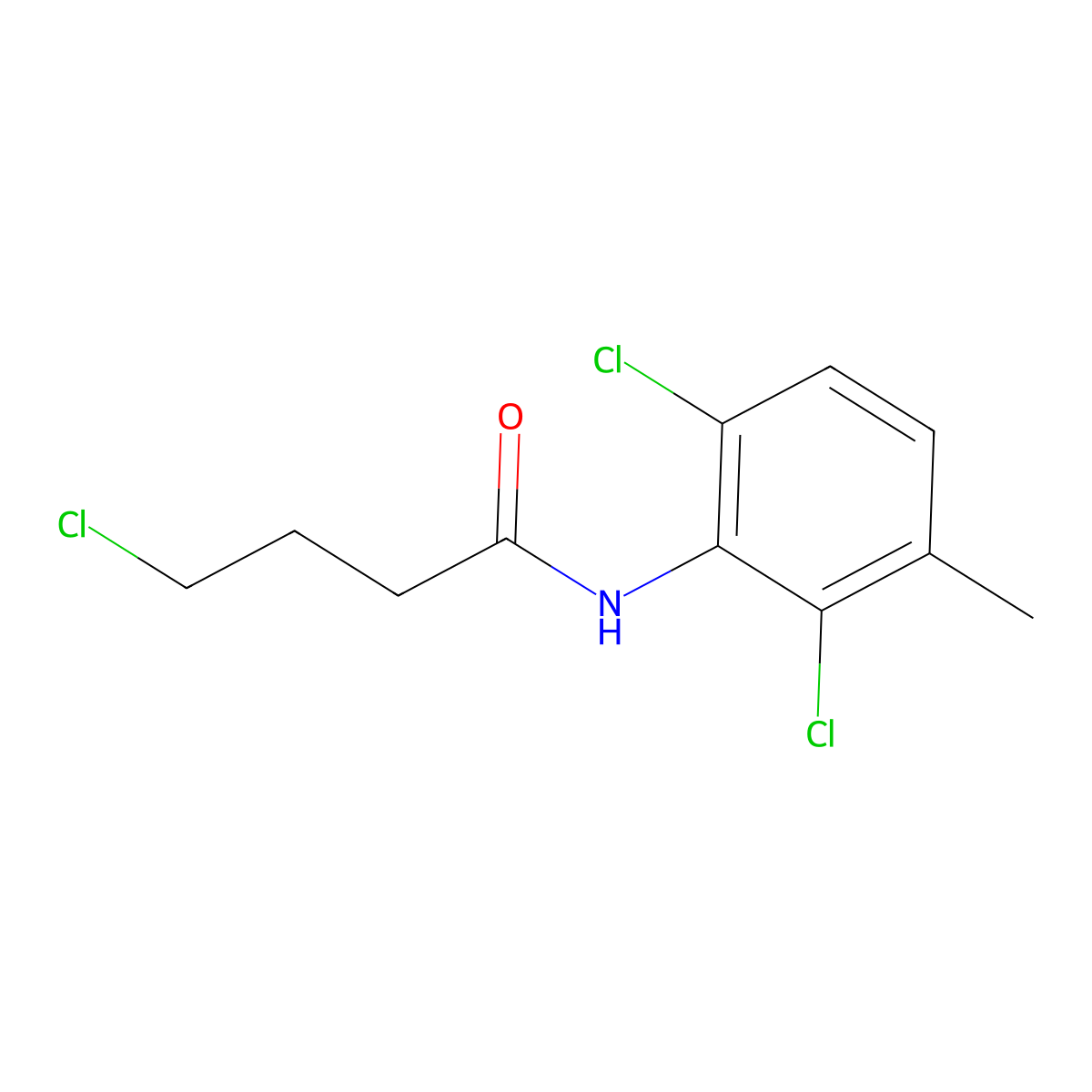 4-chloro-N-(2,6-dichloro-3-methylphenyl)butanamide molecular structure, CAS 568551-64-4