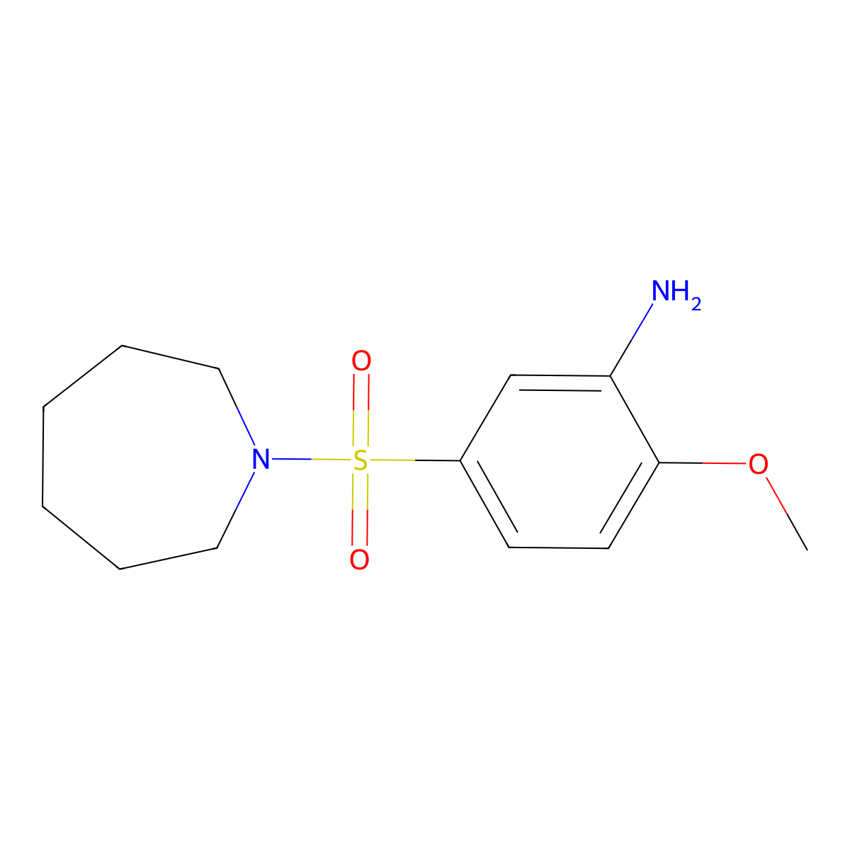 5-(Azepane-1-sulfonyl)-2-methoxyaniline molecular structure, CAS 568551-66-6