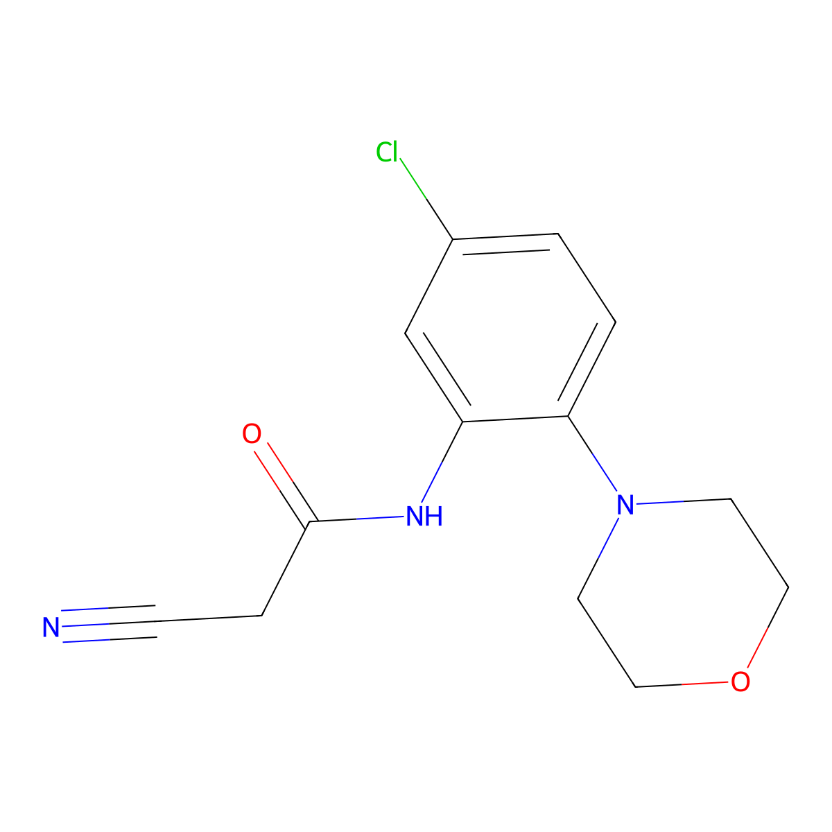 N-[5-chloro-2-(morpholin-4-yl)phenyl]-2-cyanoacetamide molecular structure, CAS 568553-34-4