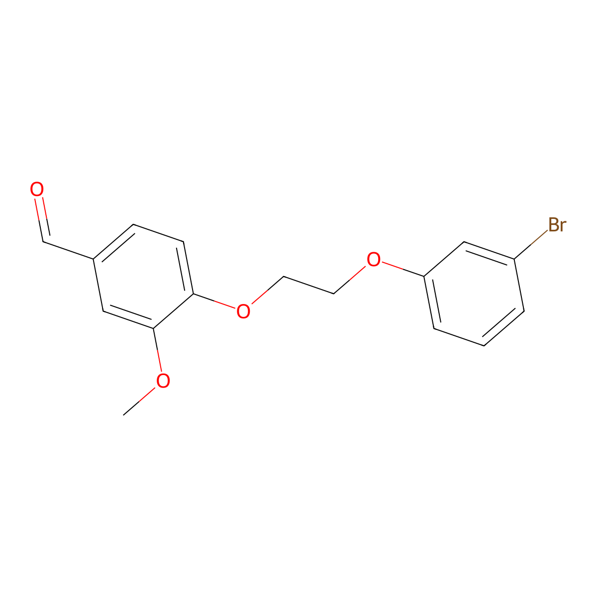 4-(2-(3-Bromophenoxy)ethoxy)-3-methoxybenzaldehyde molecular structure, CAS 568553-39-9