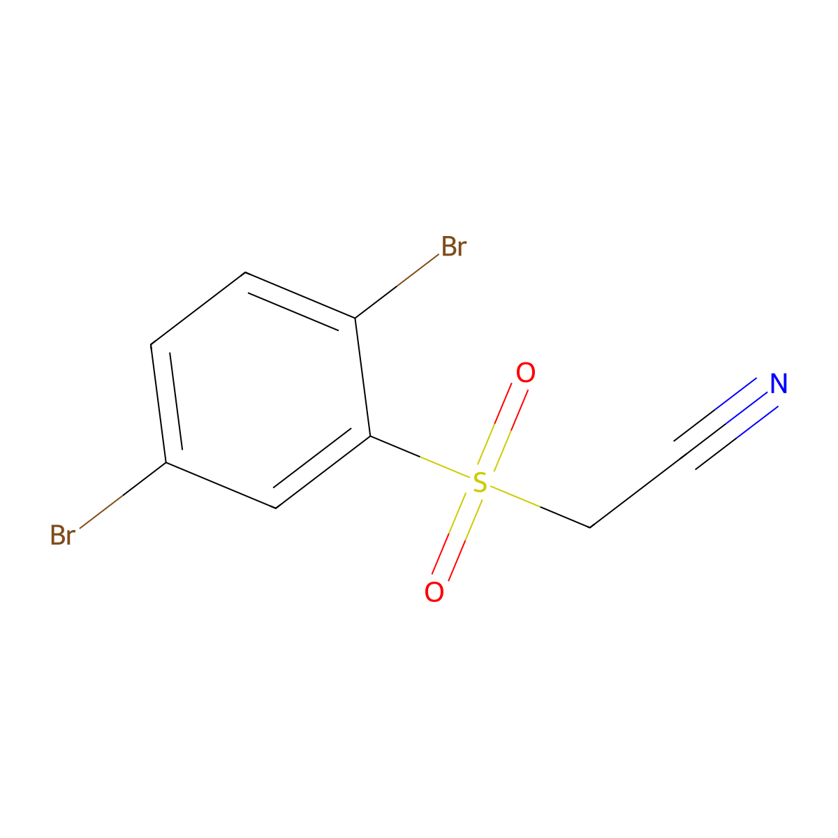 2-(2,5-Dibromobenzenesulfonyl)acetonitrile molecular structure, CAS 568553-71-9