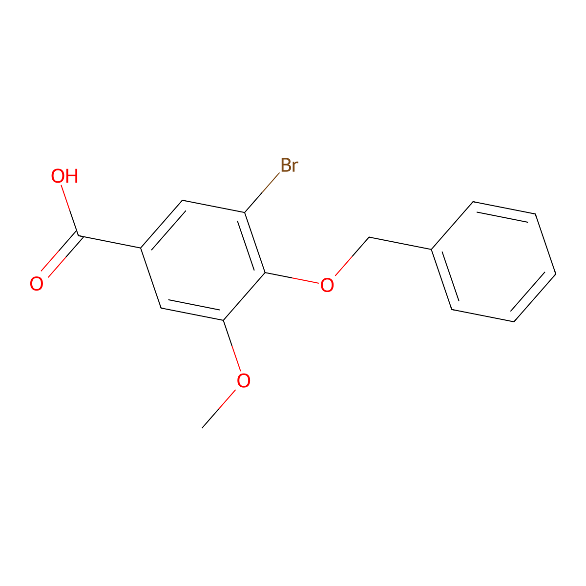 4-(Benzyloxy)-3-bromo-5-methoxybenzoic acid molecular structure, CAS 568553-88-8