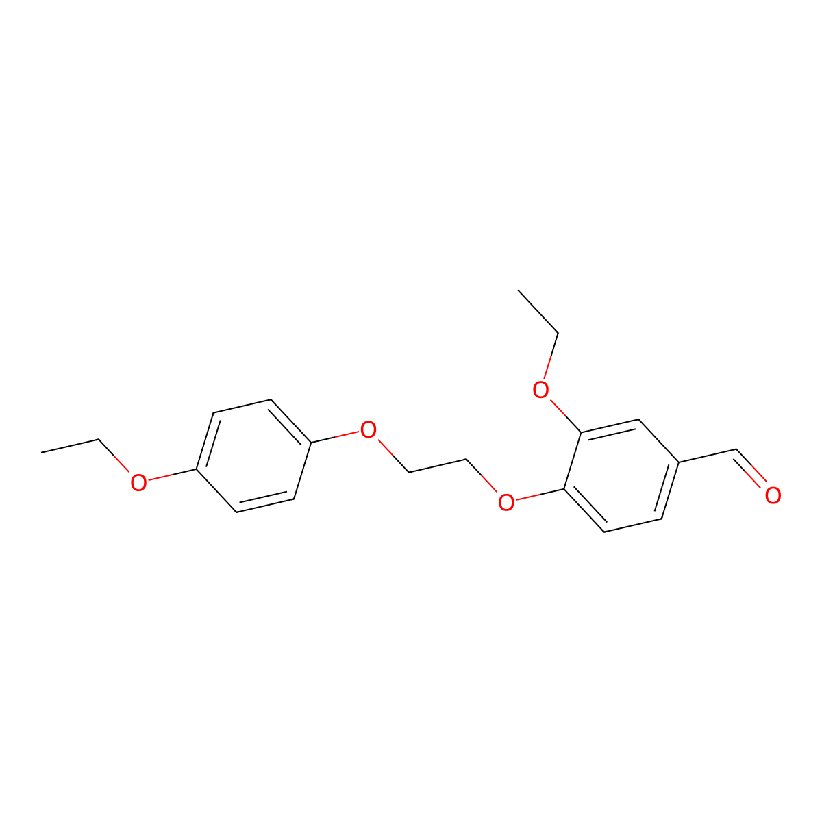 3-Ethoxy-4-[2-(4-ethoxyphenoxy)ethoxy]benzaldehyde molecular structure, CAS 568554-00-7