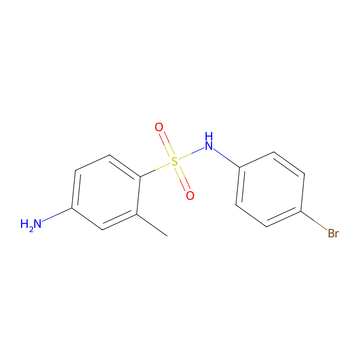 4-amino-N-(4-bromophenyl)-2-methylbenzene-1-sulfonamide molecular structure, CAS 568554-47-2