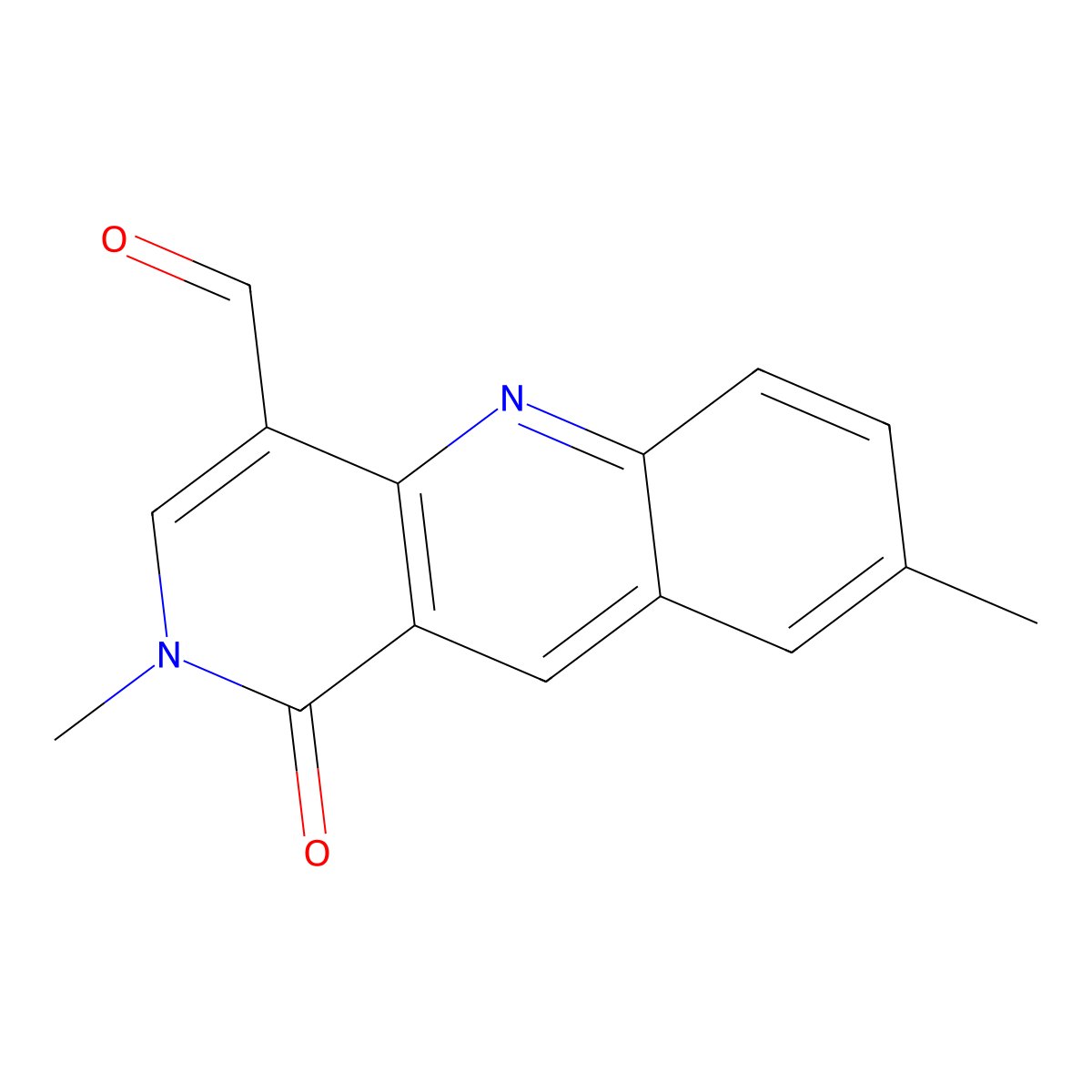 2,8-Dimethyl-1-oxo-1,2-dihydrobenzo[b]-1,6-naphthyridine-4-carbaldehyde molecular structure, CAS 568554-54-1