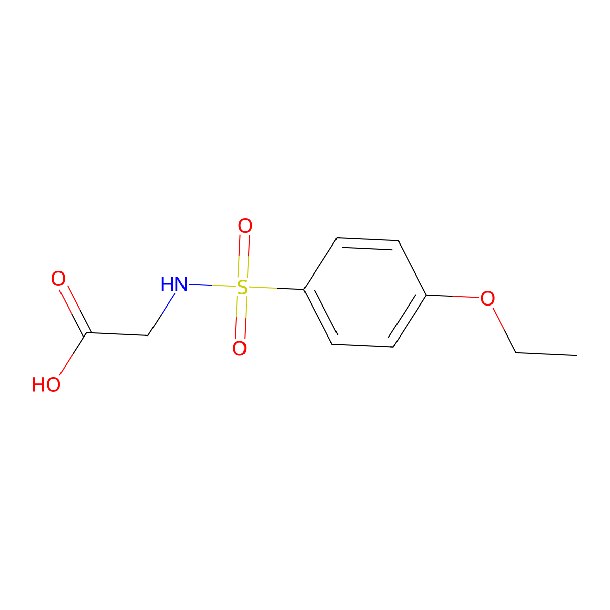 2-(4-Ethoxybenzenesulfonamido)acetic acid molecular structure, CAS 568555-21-5