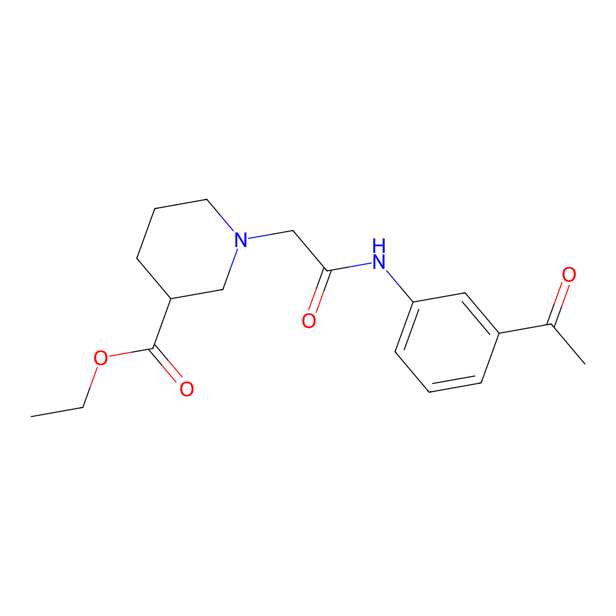 Ethyl 1-[2-(3-acetylanilino)-2-oxoethyl]piperidine-3-carboxylate molecular structure, CAS 568555-25-9