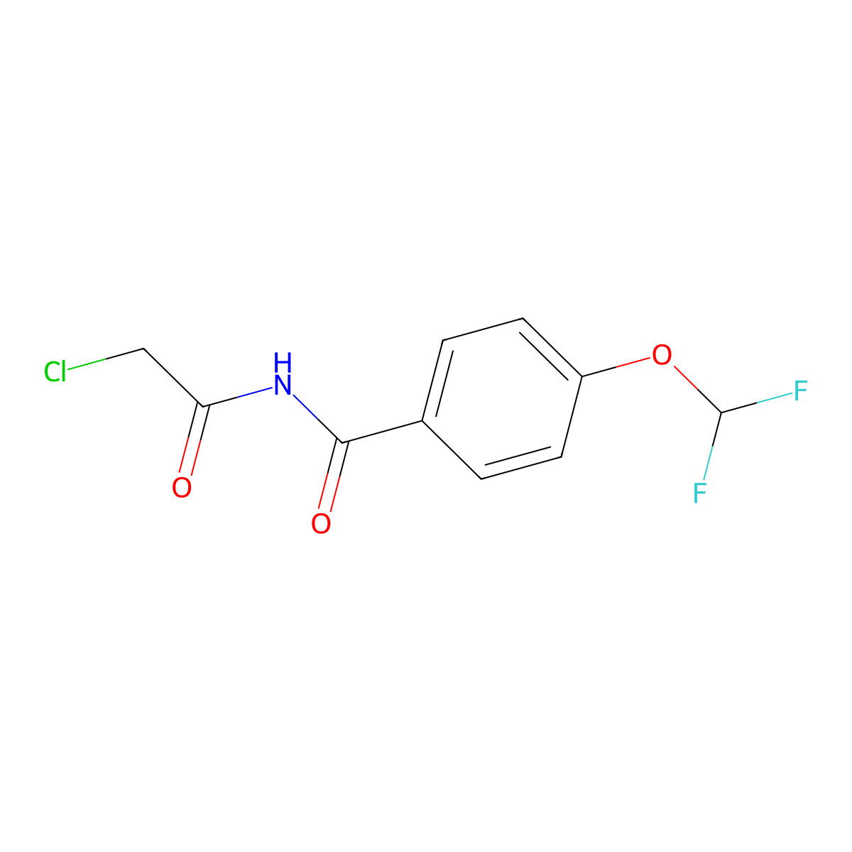 N-(2-chloroacetyl)-4-(difluoromethoxy)benzamide molecular structure, CAS 568555-99-7