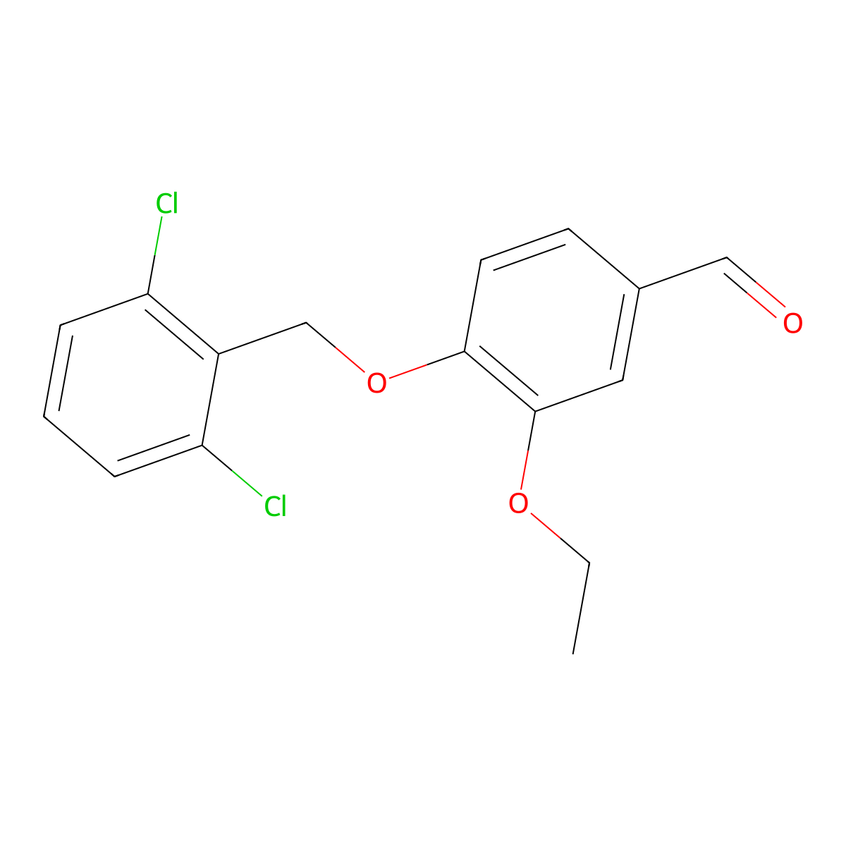 4-((2,6-Dichlorophenyl)methoxy)-3-ethoxybenzaldehyde molecular structure, CAS 568556-77-4