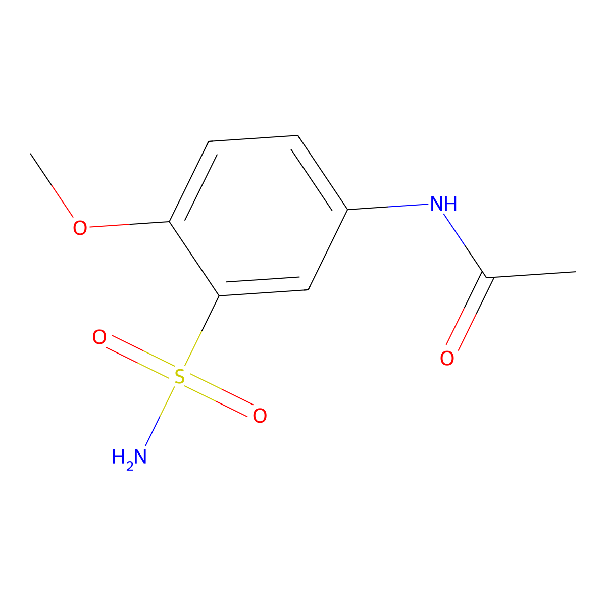N-(4-methoxy-3-sulfamoylphenyl)acetamide molecular structure, CAS 568556-83-2