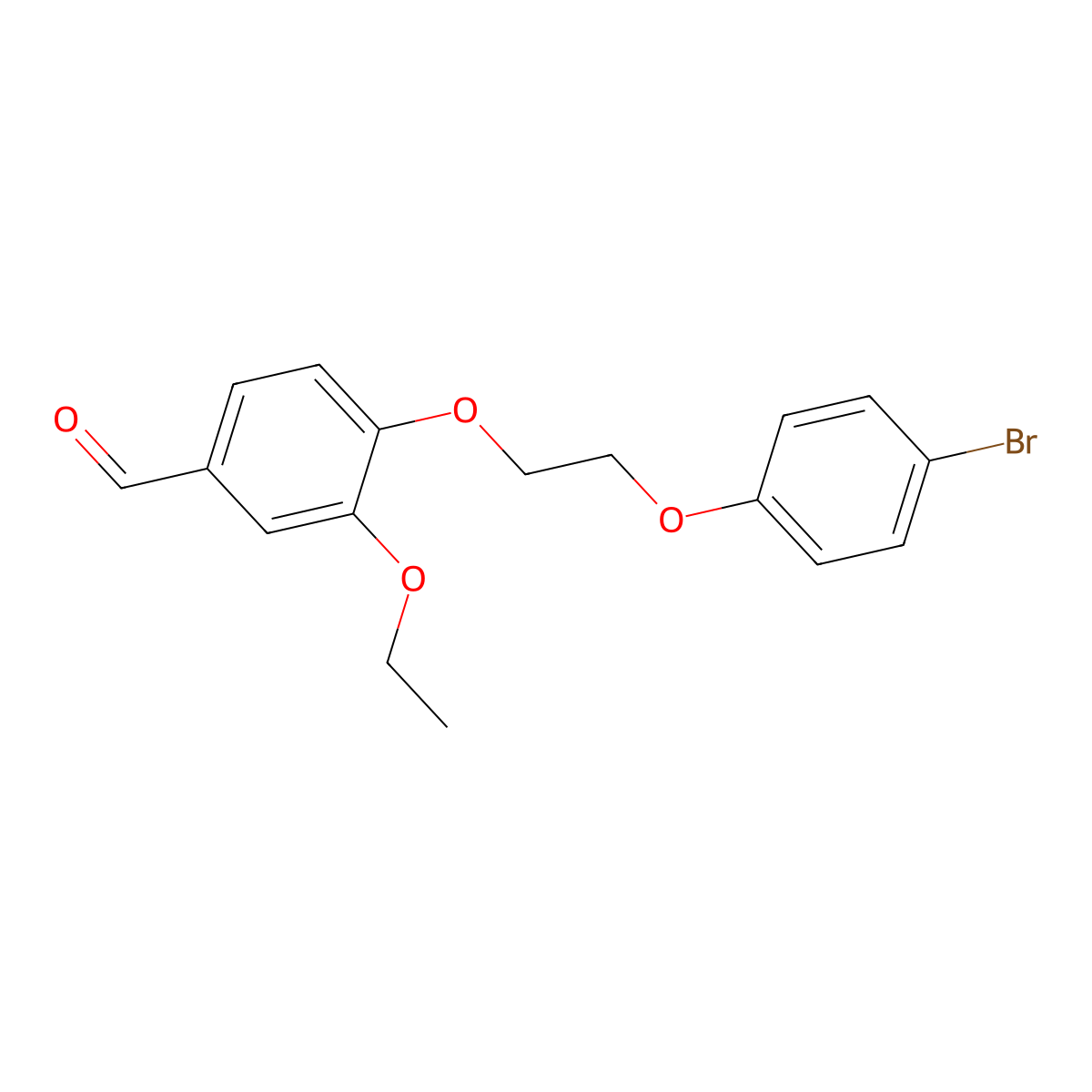 4-[2-(4-Bromophenoxy)ethoxy]-3-ethoxybenzaldehyde molecular structure, CAS 568557-49-3
