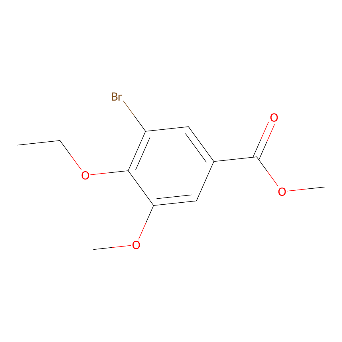 Methyl 3-bromo-4-ethoxy-5-methoxybenzoate molecular structure, CAS 568558-21-4