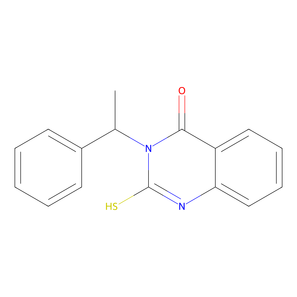 3-(1-Phenylethyl)-2-sulfanyl-3,4-dihydroquinazolin-4-one molecular structure, CAS 568558-23-6