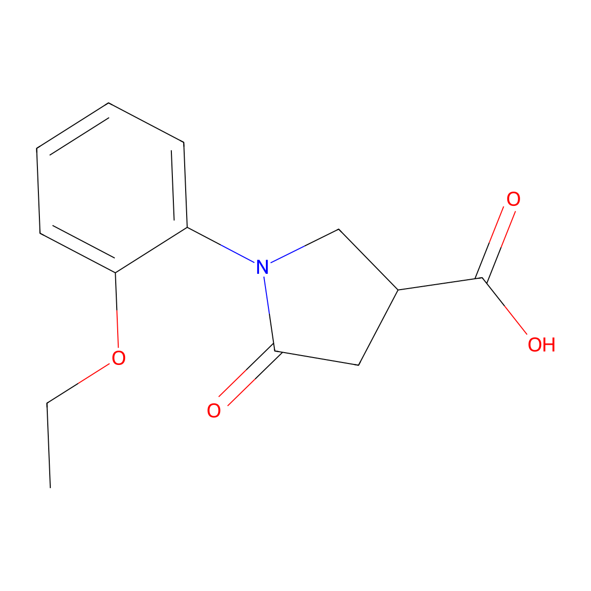 1-(2-Ethoxyphenyl)-5-oxopyrrolidine-3-carboxylic acid molecular structure, CAS 568558-24-7