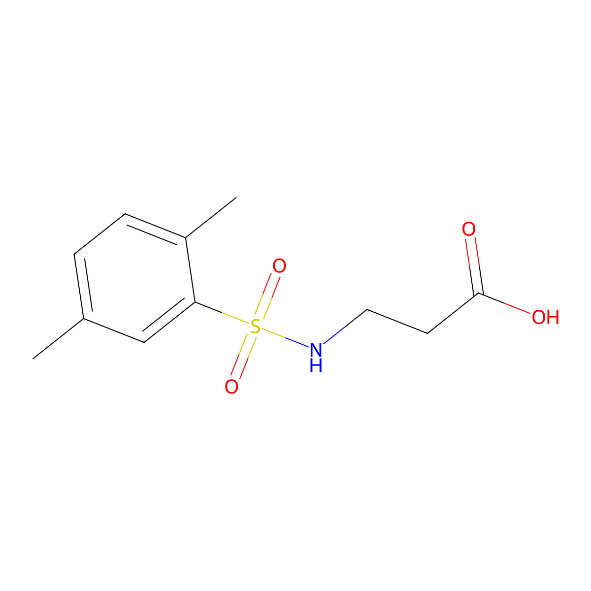 3-[(2,5-dimethylphenyl)sulfonylamino]propanoic Acid molecular structure, CAS 568566-41-6