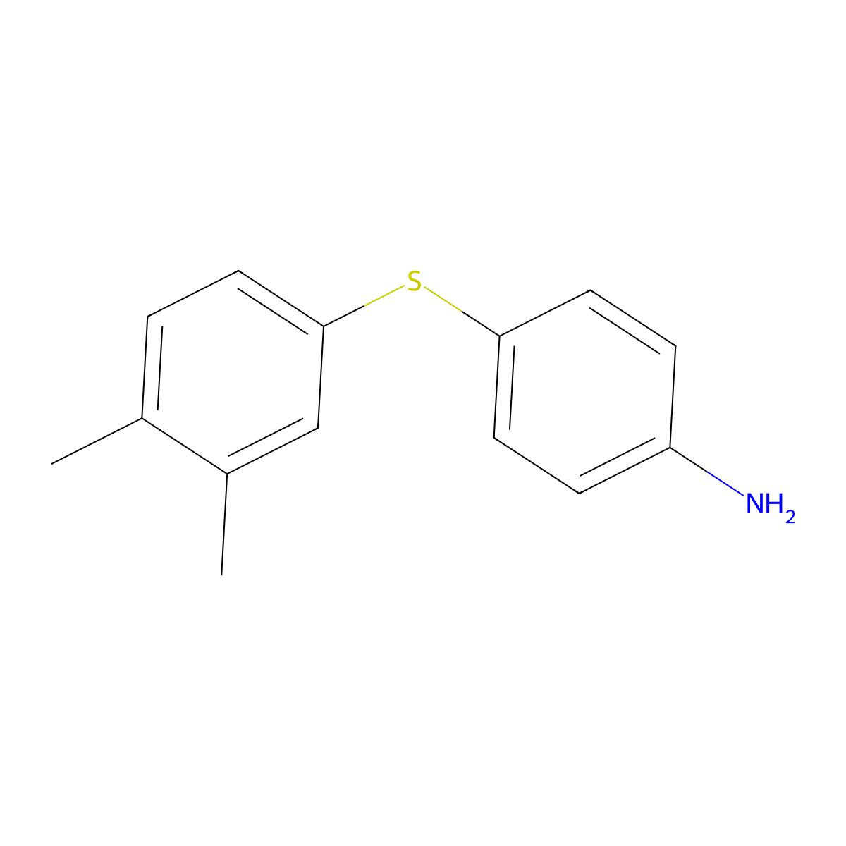 4-[(3,4-Dimethylphenyl)sulfanyl]aniline molecular structure, CAS 568566-58-5