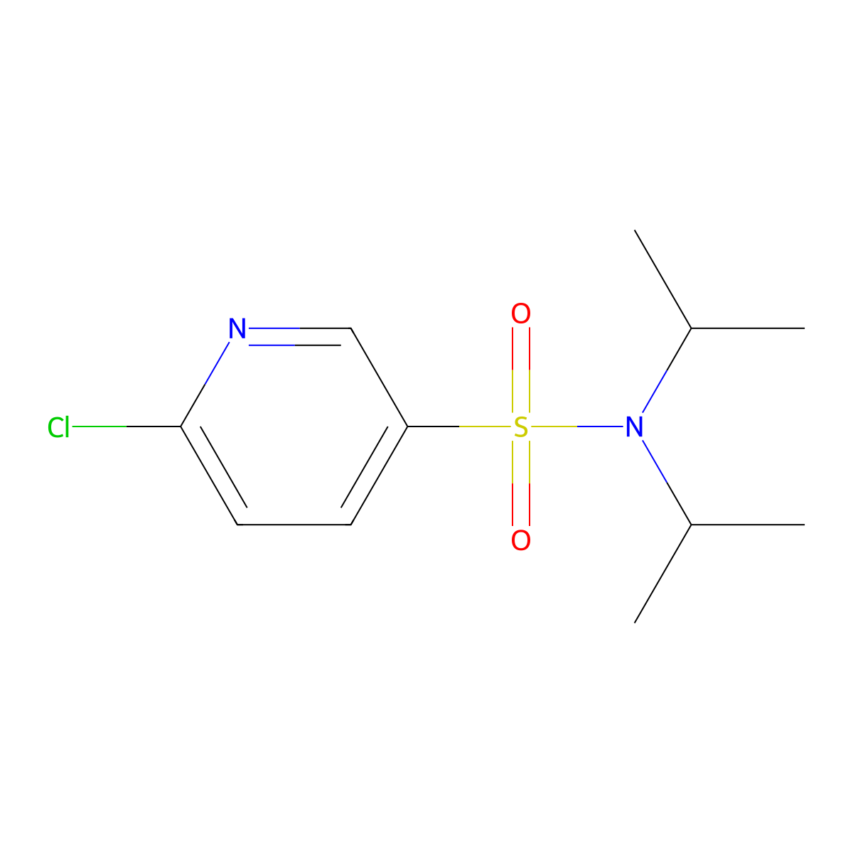 6-chloro-N,N-di(propan-2-yl)pyridine-3-sulfonamide molecular structure, CAS 568566-62-1