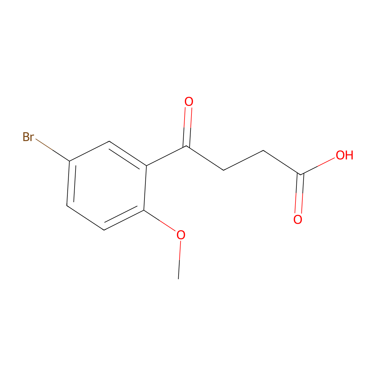 4-(5-Bromo-2-methoxyphenyl)-4-oxobutanoic acid molecular structure, CAS 568567-07-7