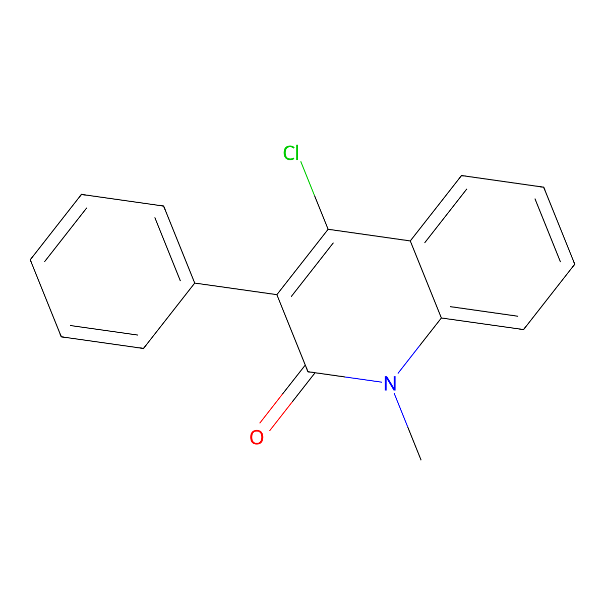 4-chloro-1-methyl-3-phenylquinolin-2(1H)-one molecular structure, CAS 56857-90-0