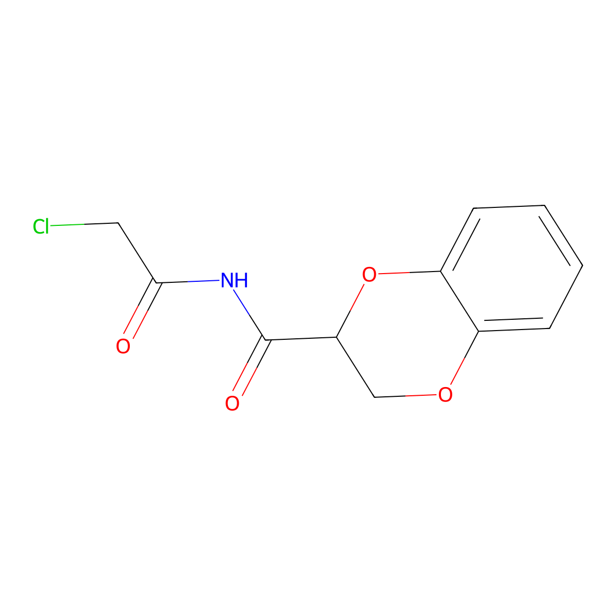 N-(2-chloroacetyl)-2,3-dihydro-1,4-benzodioxine-2-carboxamide molecular structure, CAS 568570-07-0