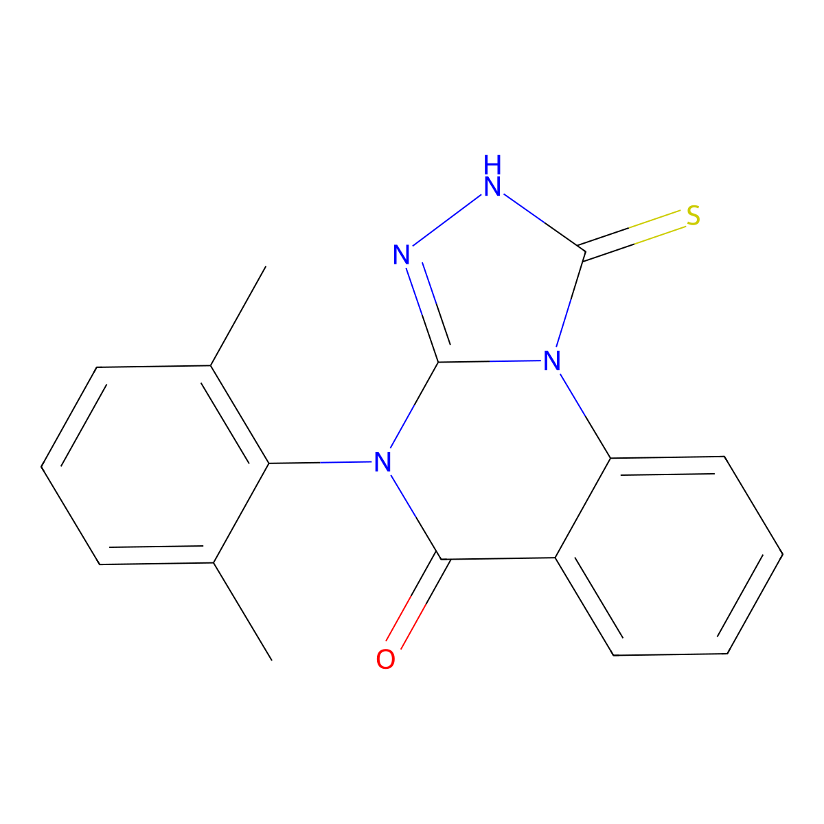 4-(2,6-dimethylphenyl)-1-sulfanyl-4H,5H-[1,2,4]triazolo[4,3-a]quinazolin-5-one molecular structure, CAS 568570-14-9