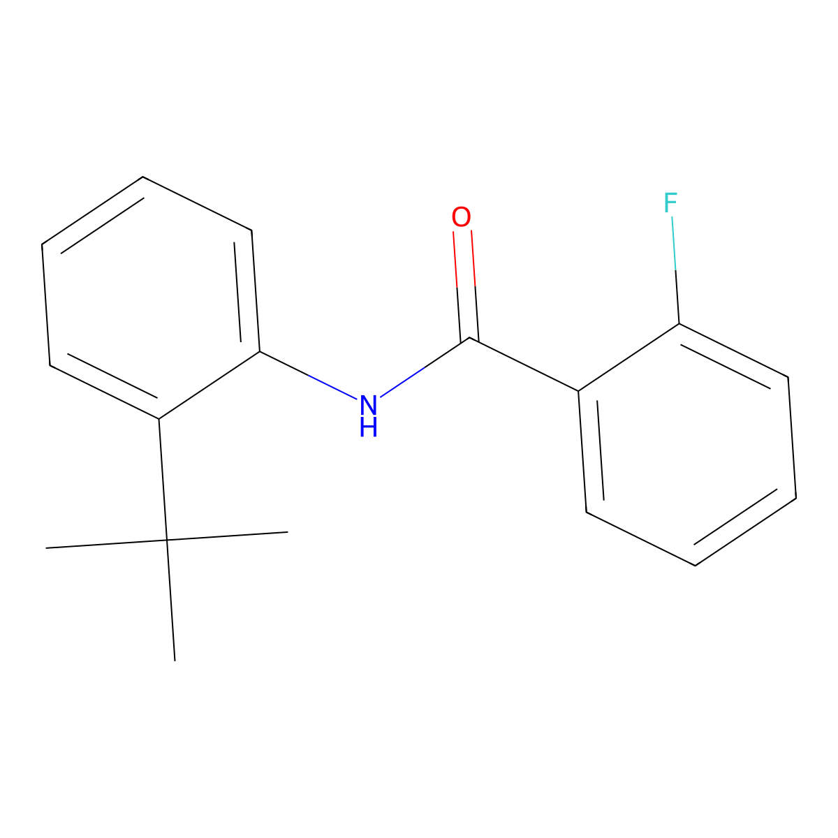 N-(2-tert-butylphenyl)-2-fluorobenzamide molecular structure, CAS 568574-54-9