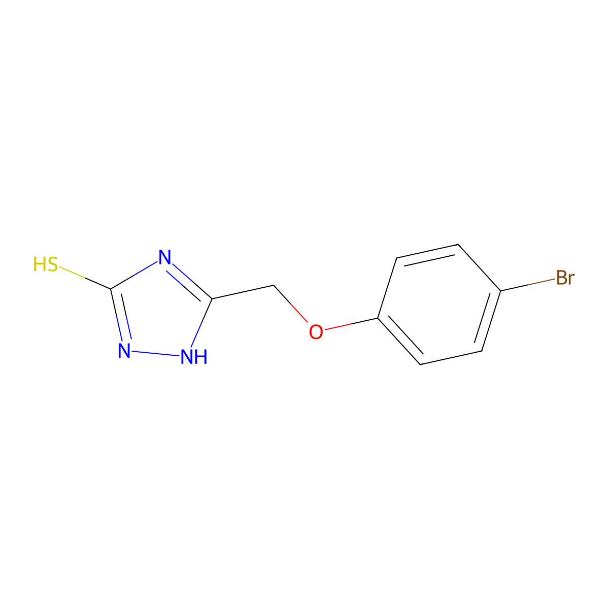 5-(4-bromophenoxymethyl)-4H-1,2,4-triazole-3-thiol molecular structure, CAS 568574-80-1