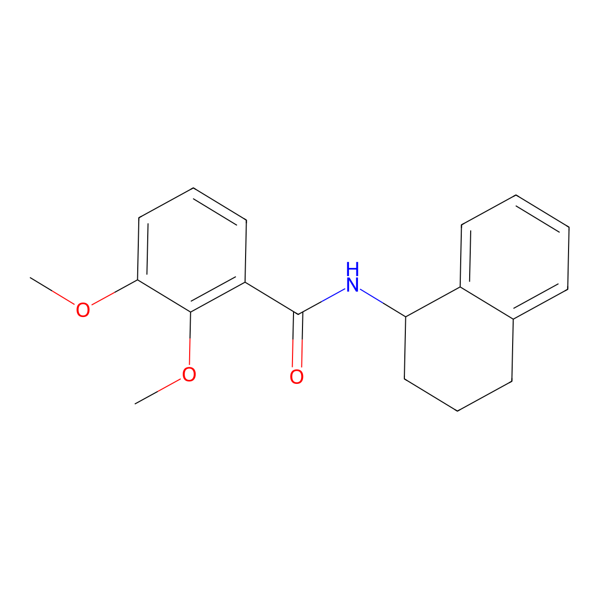 2,3-dimethoxy-N-(1,2,3,4-tetrahydronaphthalen-1-yl)benzamide molecular structure, CAS 568577-14-0