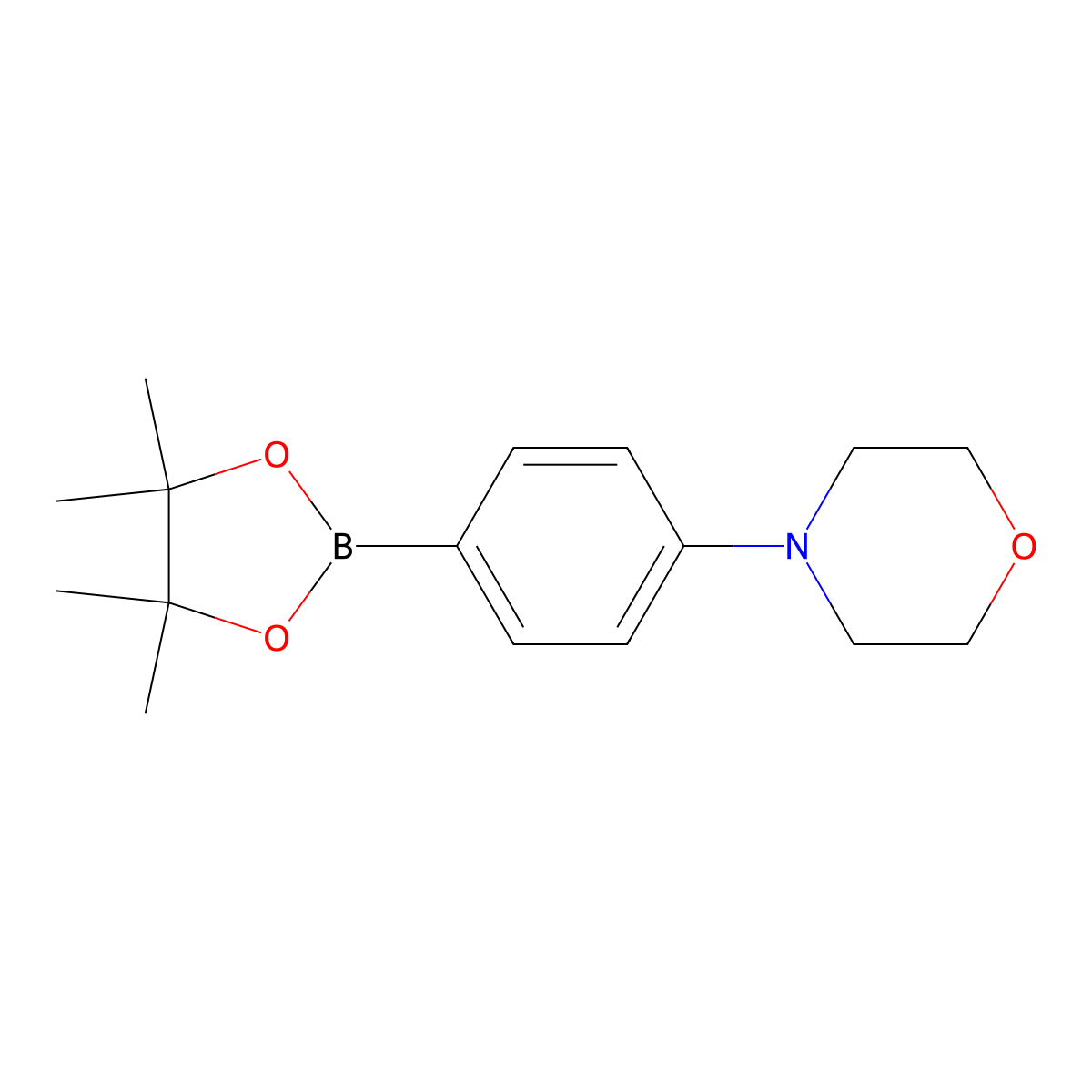 4-[4-(4,4,5,5-Tetramethyl-1,3,2-dioxaborolan-2-yl)phenyl]morpholine molecular structure, CAS 568577-88-8